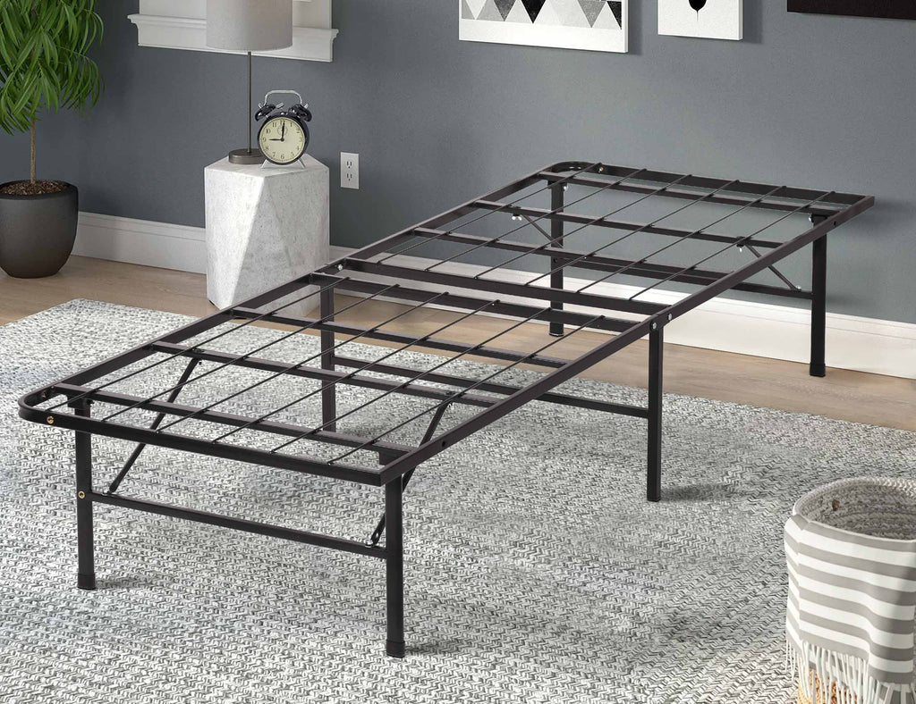 Foldable Twin Bed Frame 150LBS Capacity Heavy Duty G749