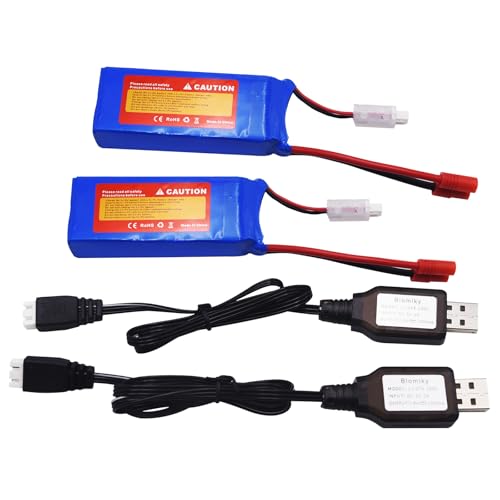 2 Pack 7.4V 2000mAh Lipo Battery and Charger Cable I700440