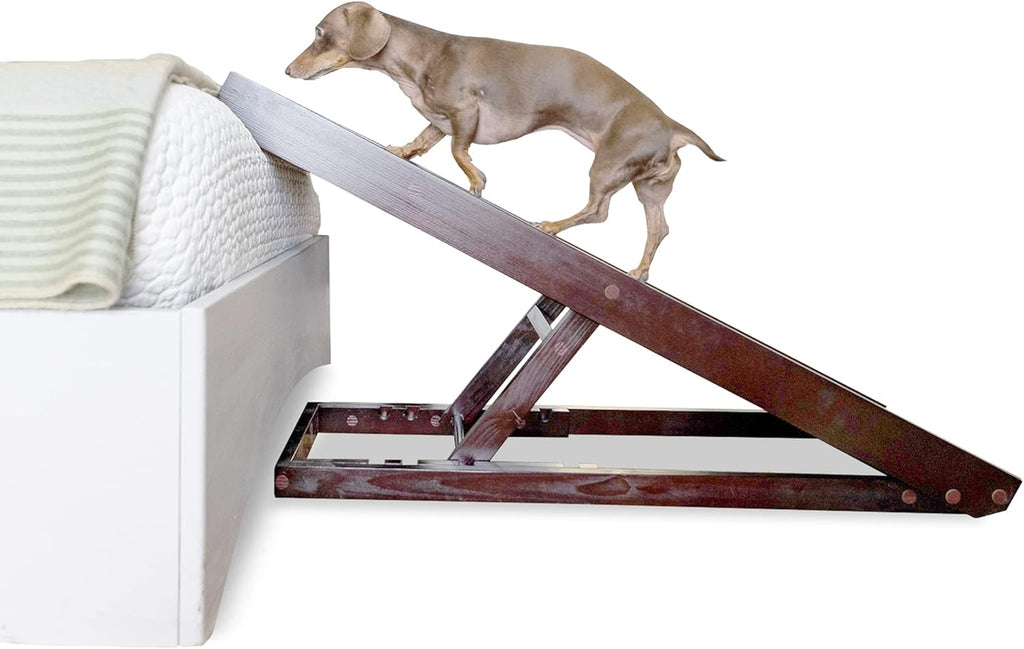 Adjustable Folding Pet Ramp with Paw Traction Mat, 40 x 16 Surface, Holds up to 80 lbs E230