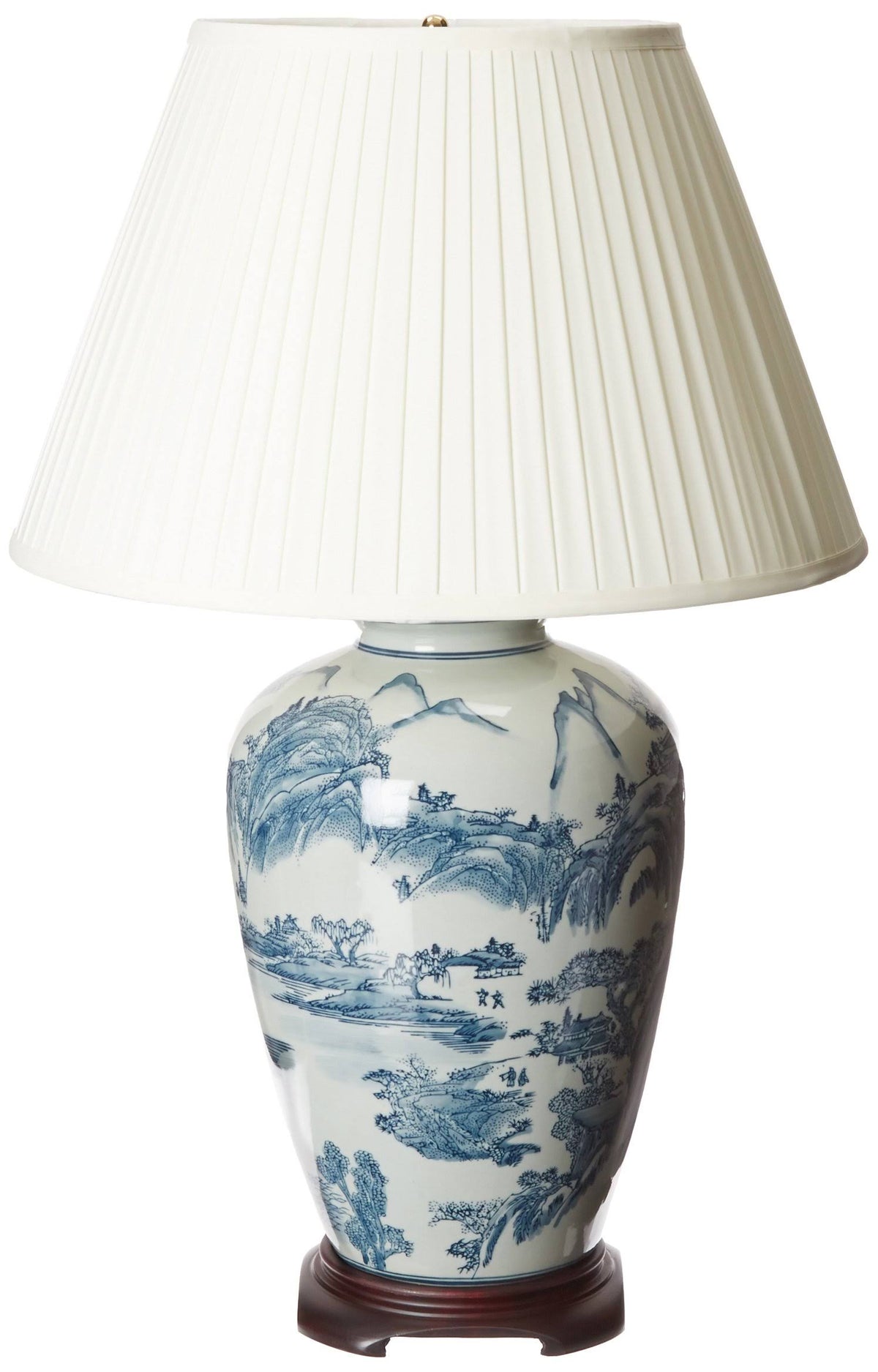 Blue and White Chinese Landscape Lamp W51839