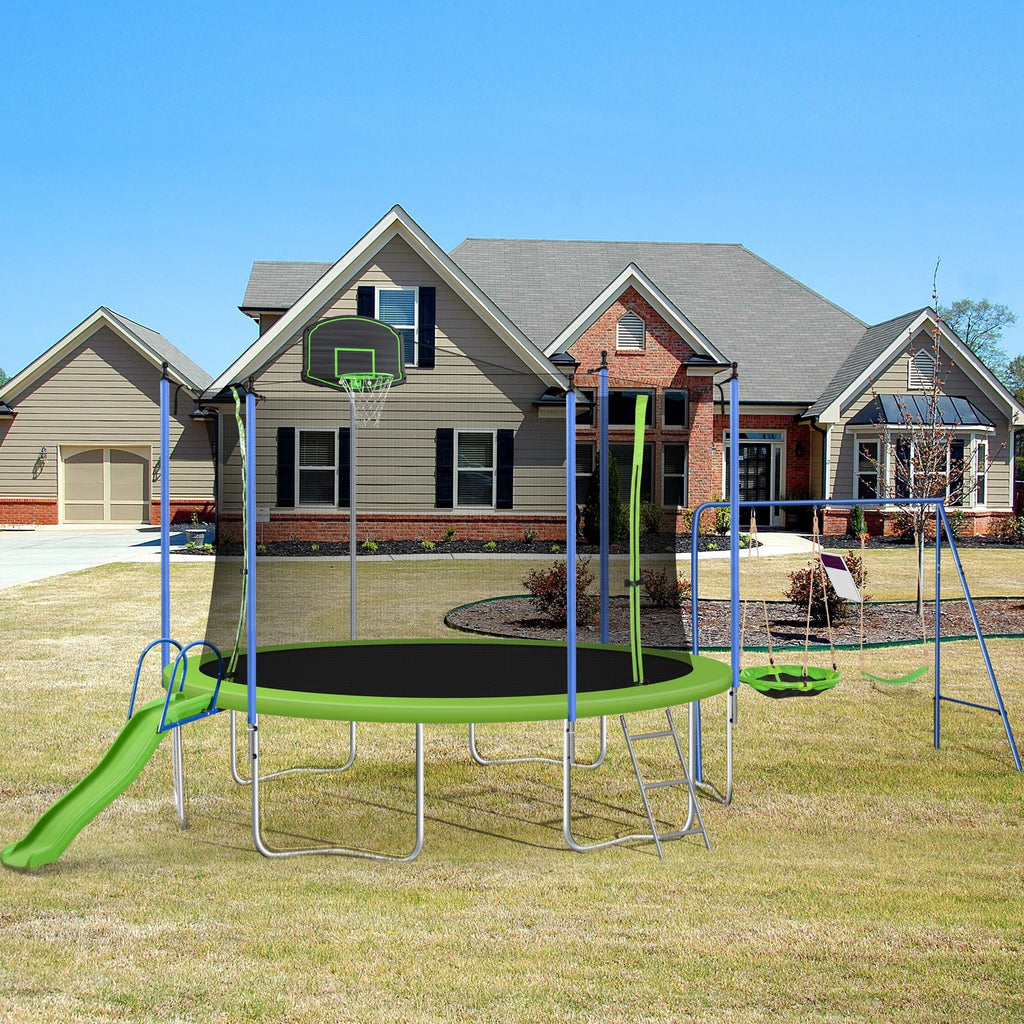 12FT Trampoline with Swing and Slide L605