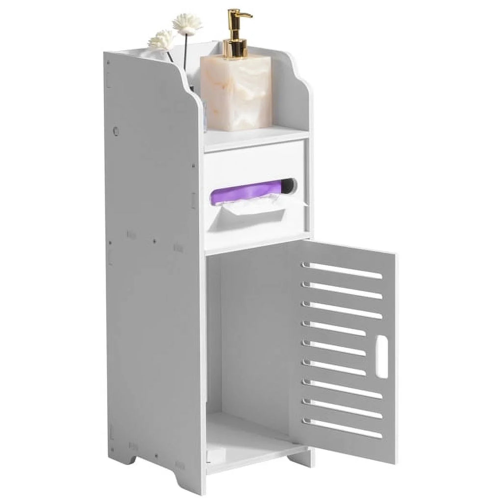 White Storage Cabinet with Doors & Shelves X918261