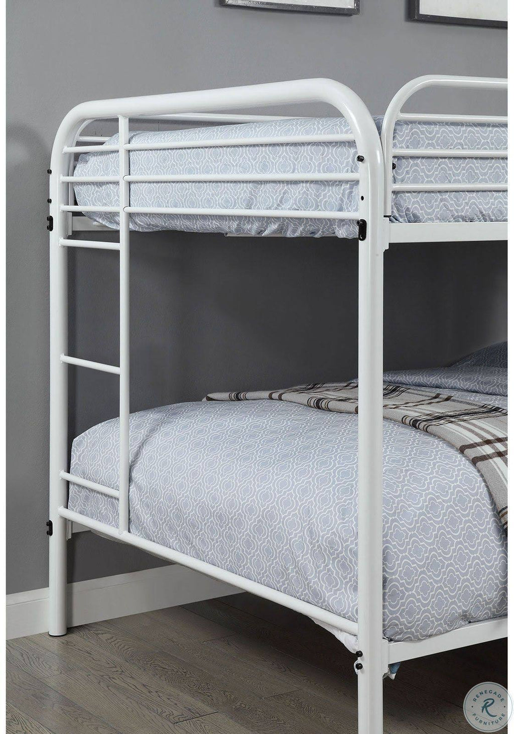 White Full Over Full Bunk Bed N26823