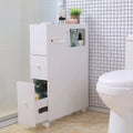 Slim Narrow Bathroom Storage Cabinet with Slide out Drawer I515896