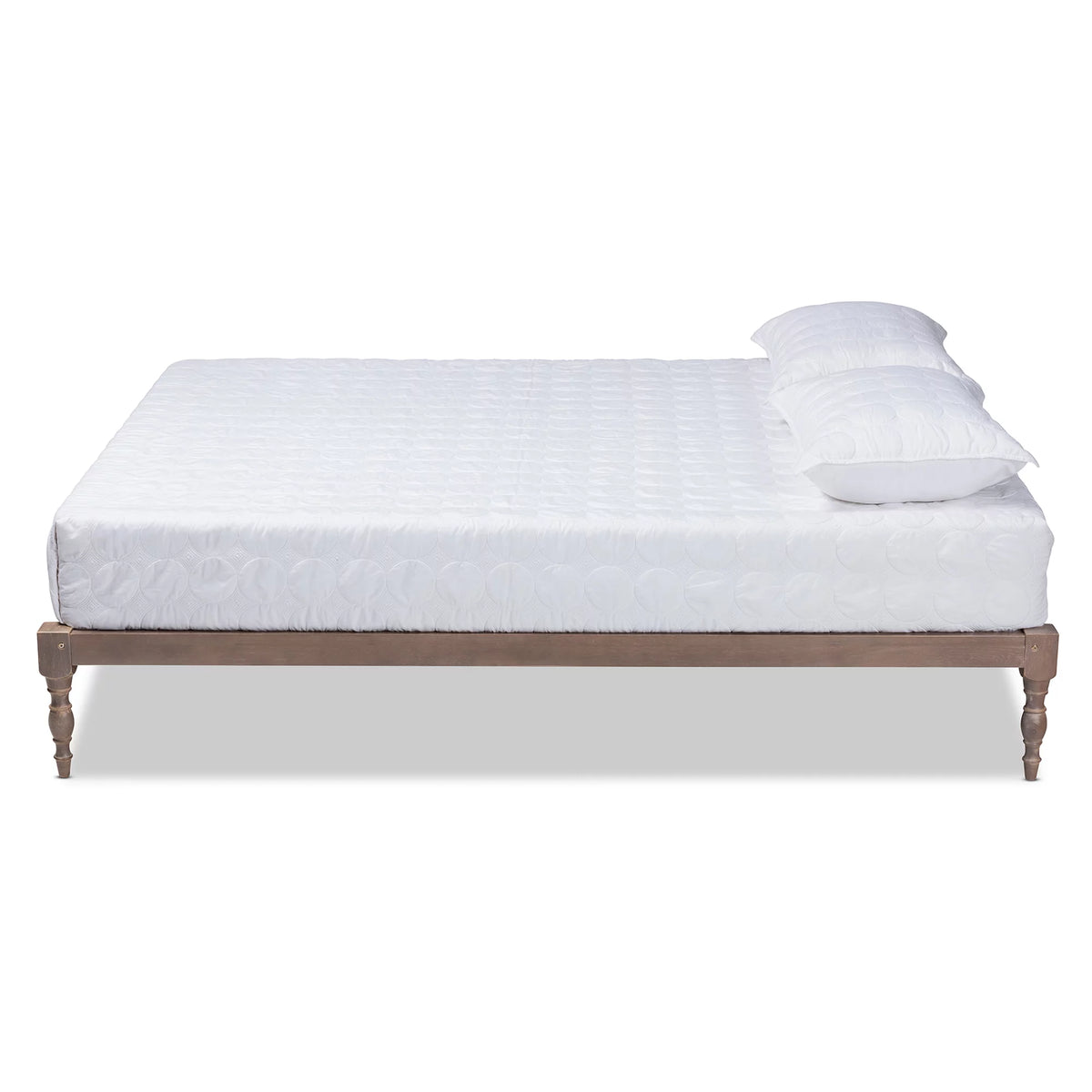 Walnut Brown Wood Full Size Platform Bed Frame G797