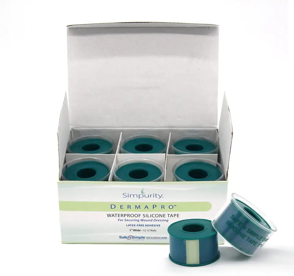 Waterproof Silicone Medical Tape 1"x15' 12 Count Latex Free X6752