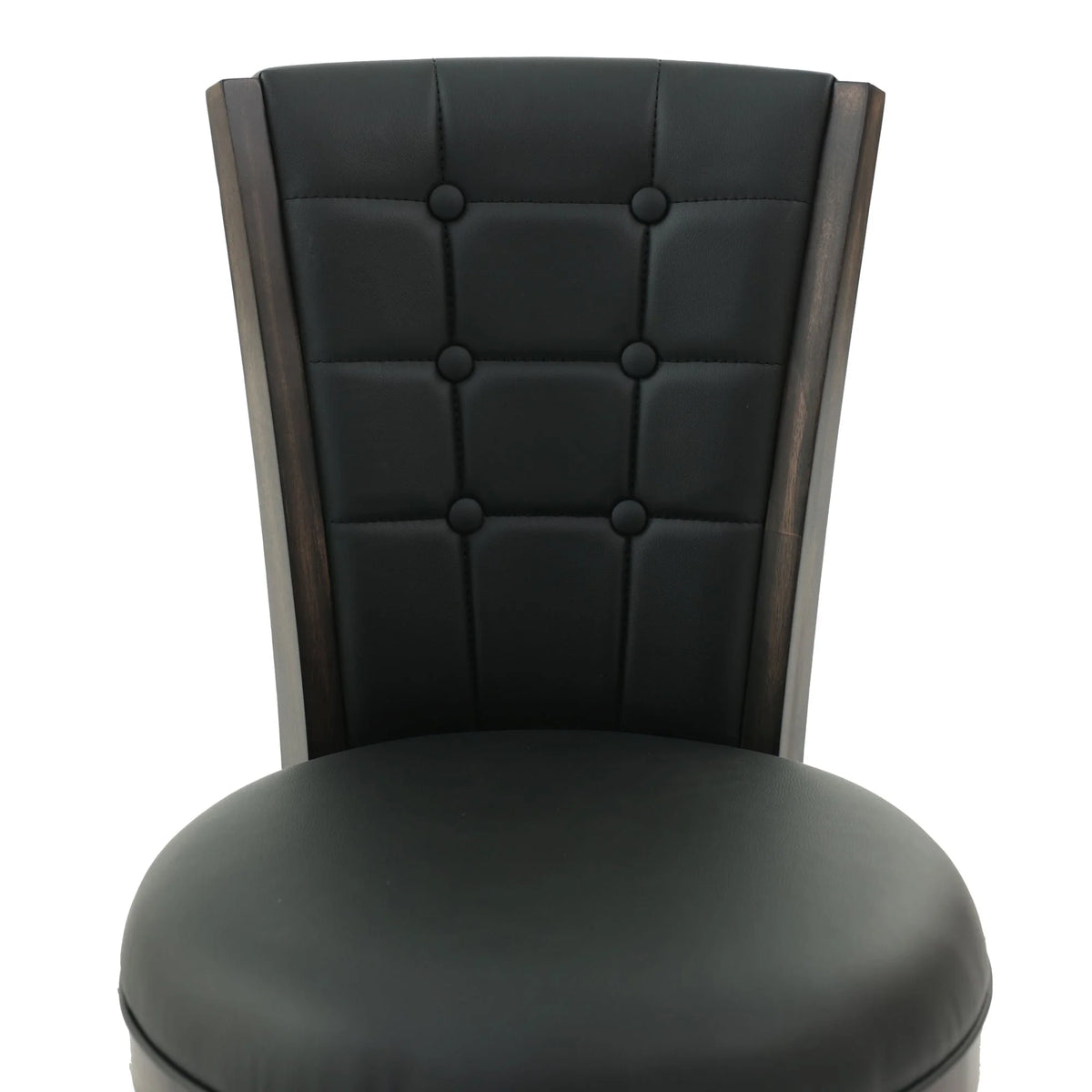 Black Faux Leather Swivel Counter Chair Set of 2 W351955