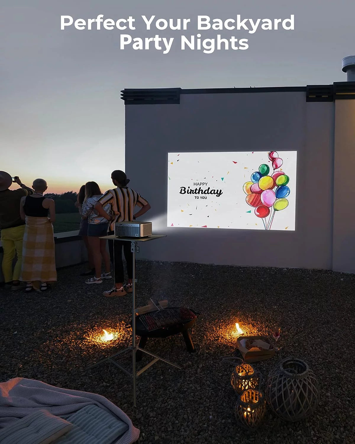 4K Projector with Wifi and Bluetooth, 5G 1080P 300 ANSI Lumen B62785