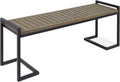 Gray Acacia Wood and Iron Bench J4080