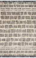 Cream Charcoal 2'7 x 8'0 Rug Q10812