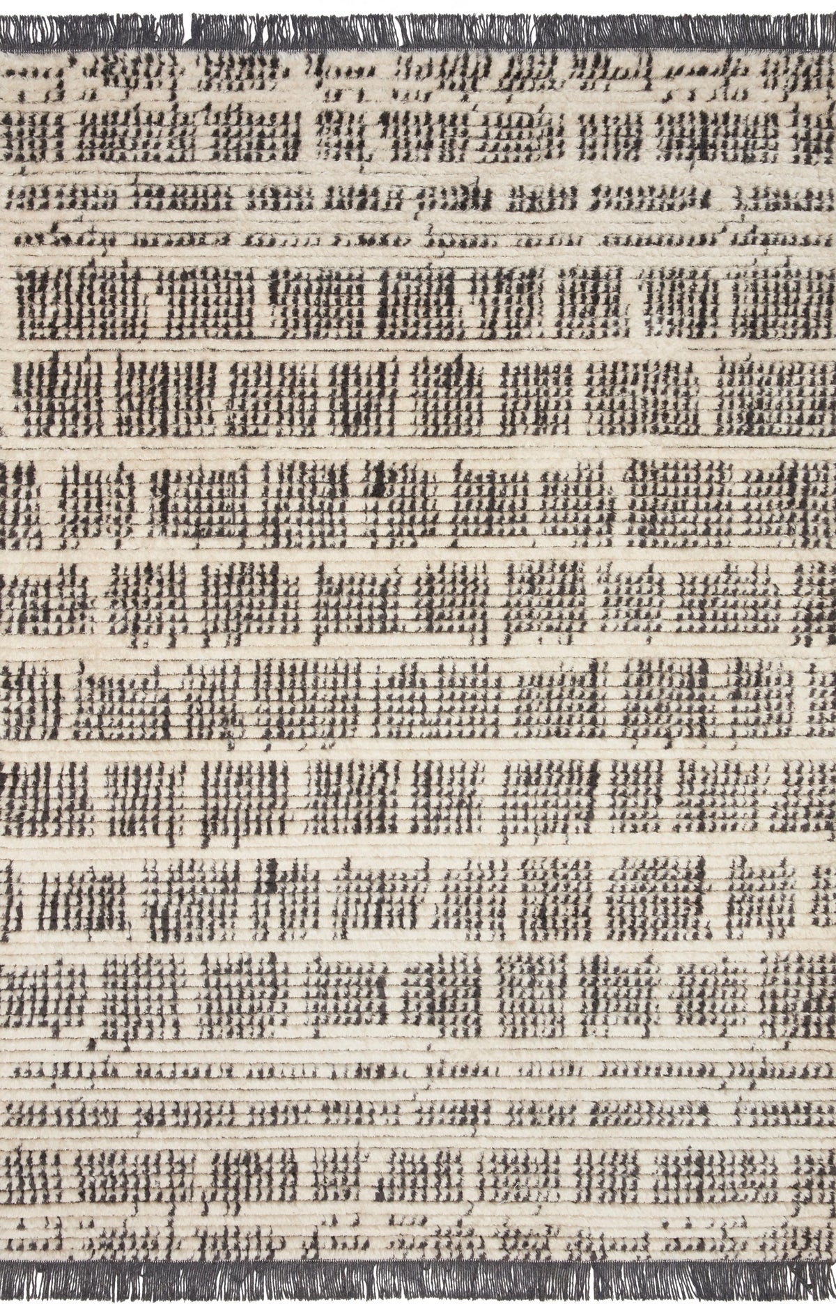 Cream Charcoal 2'7 x 8'0 Rug Q10812