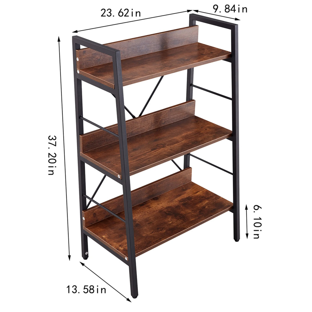 Brown 3&4 Tier Freestanding Bookshelf H306787