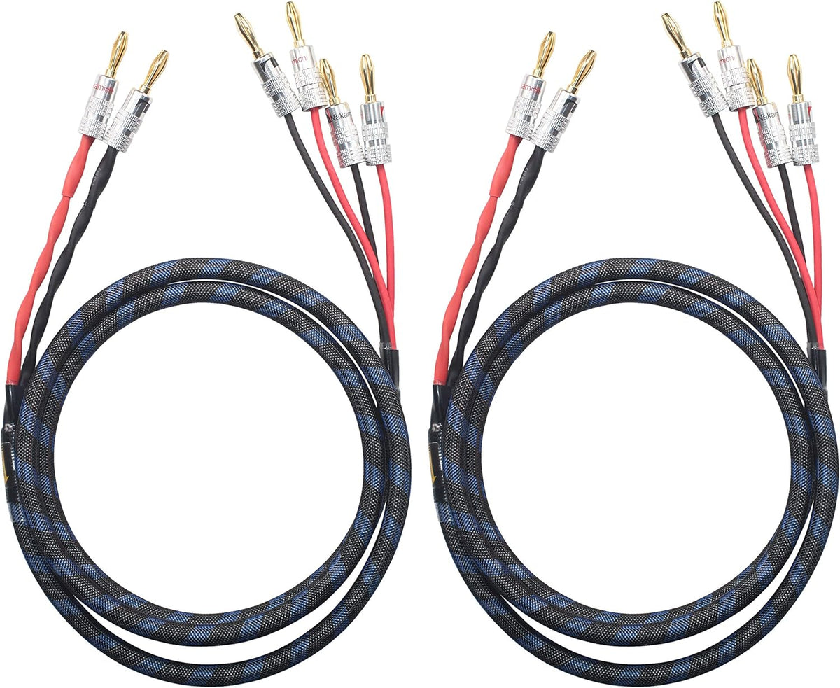 Bi-Wire Speaker Cable with Banana Plugs, 1pair Set (3M) K764664