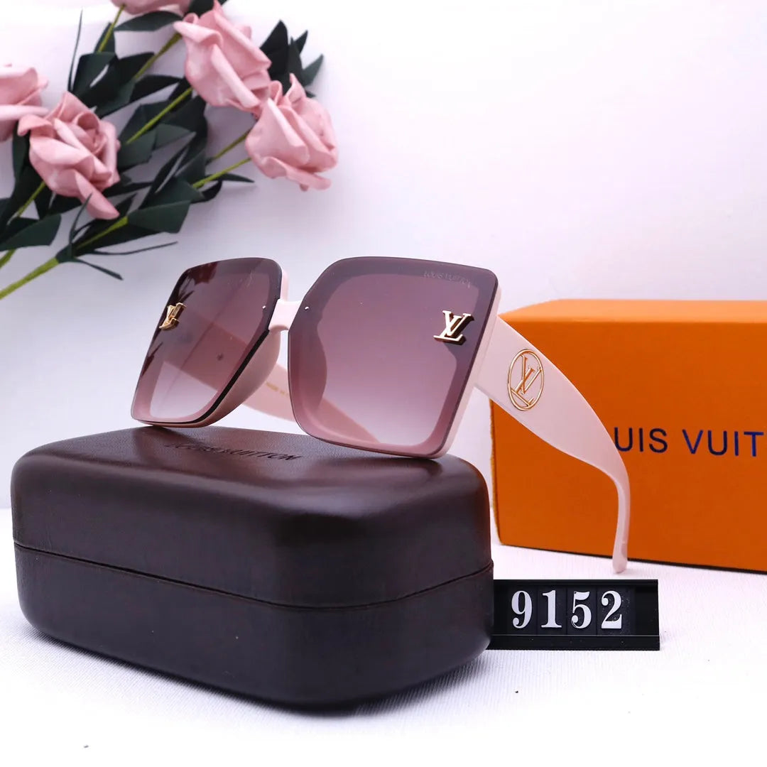 Printed Round Letter Polarized Sunglasses C3722