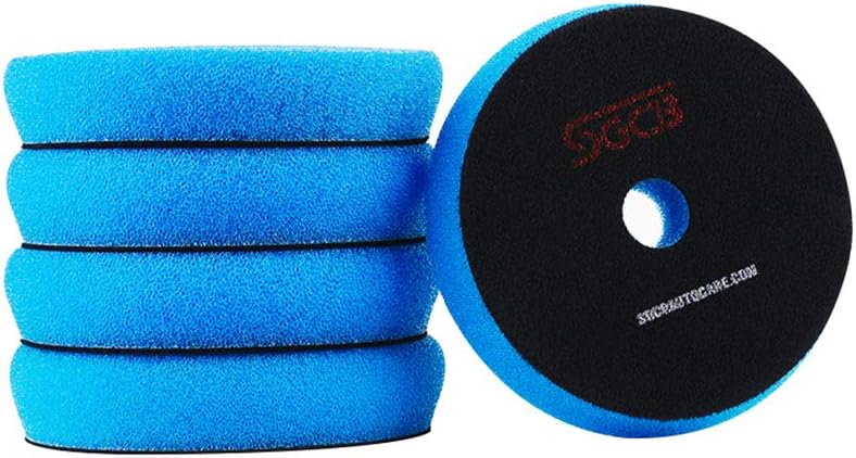 5" Foam Polishing Sponge Pad Pack of 5, Hook & Loop Finishing Buffing Grinding Foam Disc Pad D95883