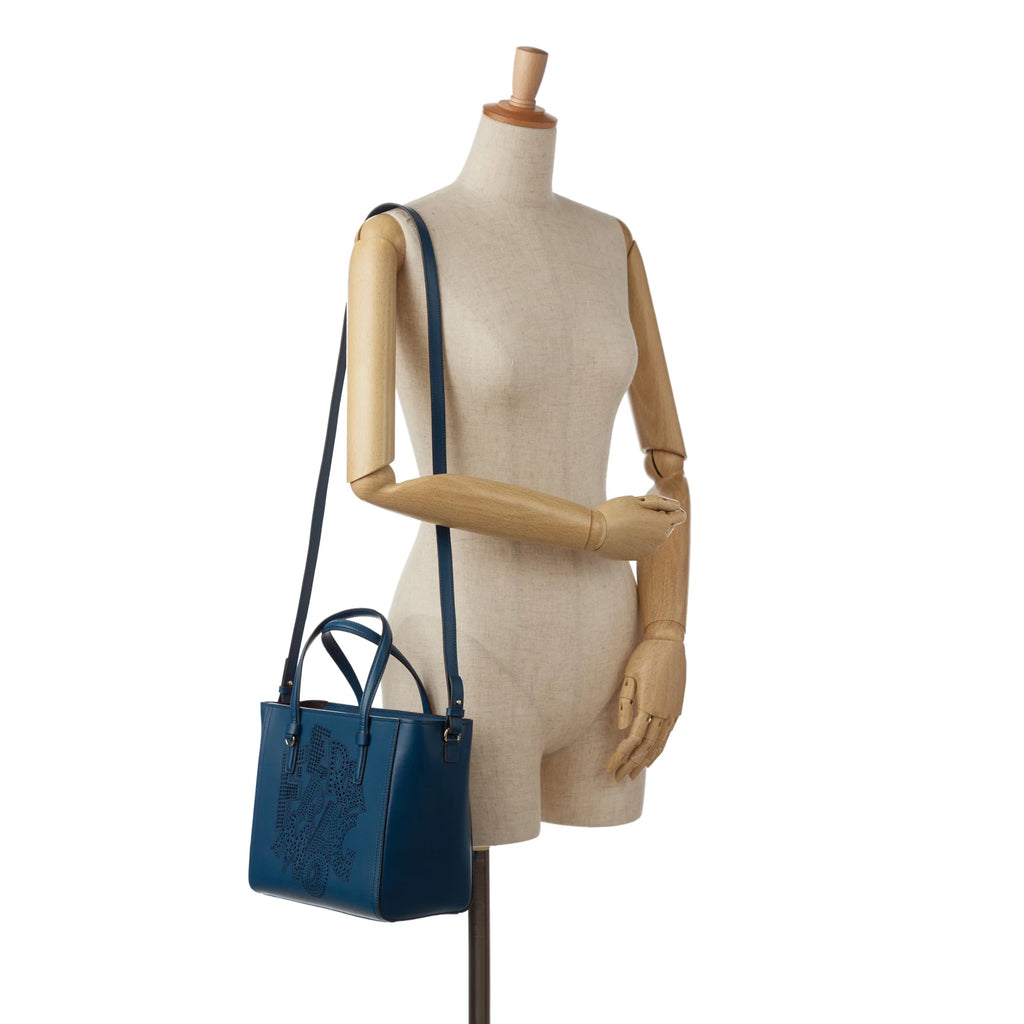 Blue Calf Leather Satchel D208