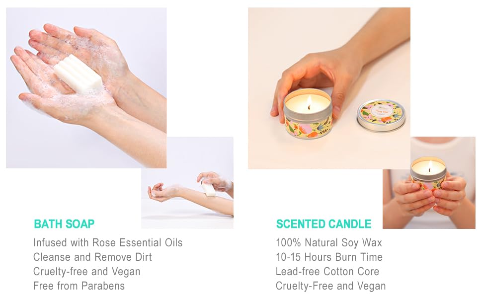 Hand Lotion Body Cream Foot Cream Soap Scented Candle Gift Set Z965802