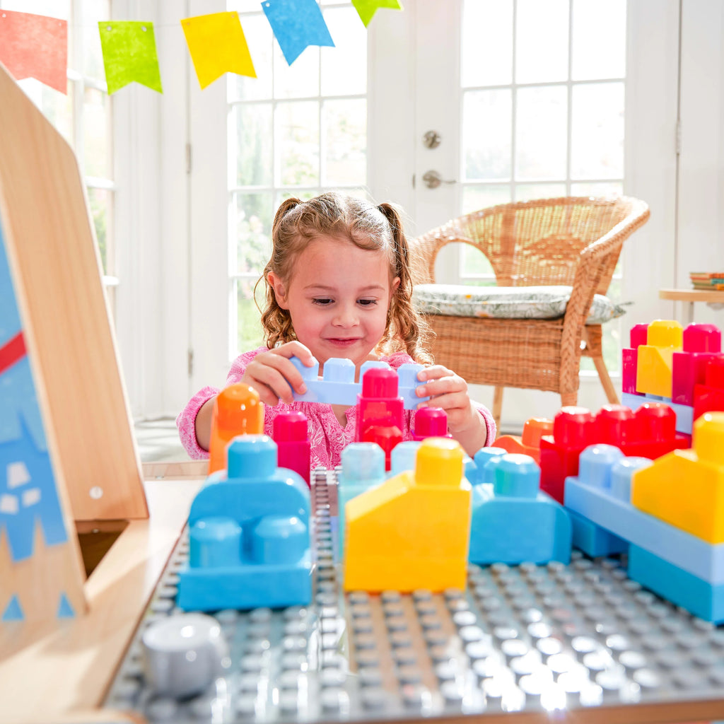 Wooden Table with 50 Blocks Z53270