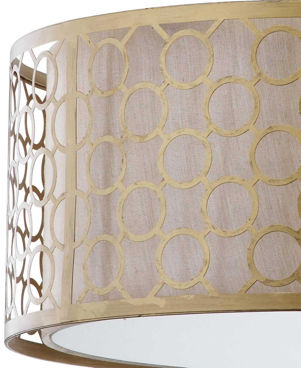 Antique Gold Semi Flush Light P50516