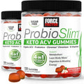 Organic Apple Cider Vinegar Gummies with Probiotics & Prebiotics, 1 Net Carb, Apple Flavor, 240ct Q313