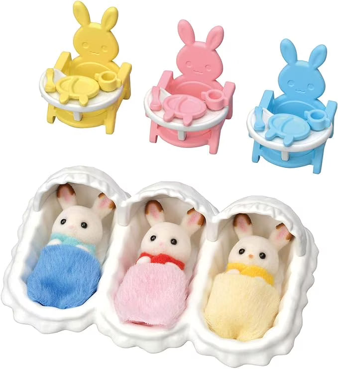 3 Hopscotch Rabbit Figures Dollhouse Playset B437707
