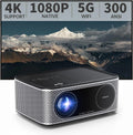 4K Projector with Wifi and Bluetooth, 5G 1080P 300 ANSI Lumen B62785
