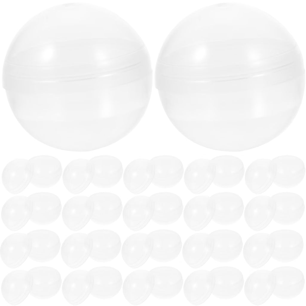 100pcs Clear Plastic Fillable Balls Z686396