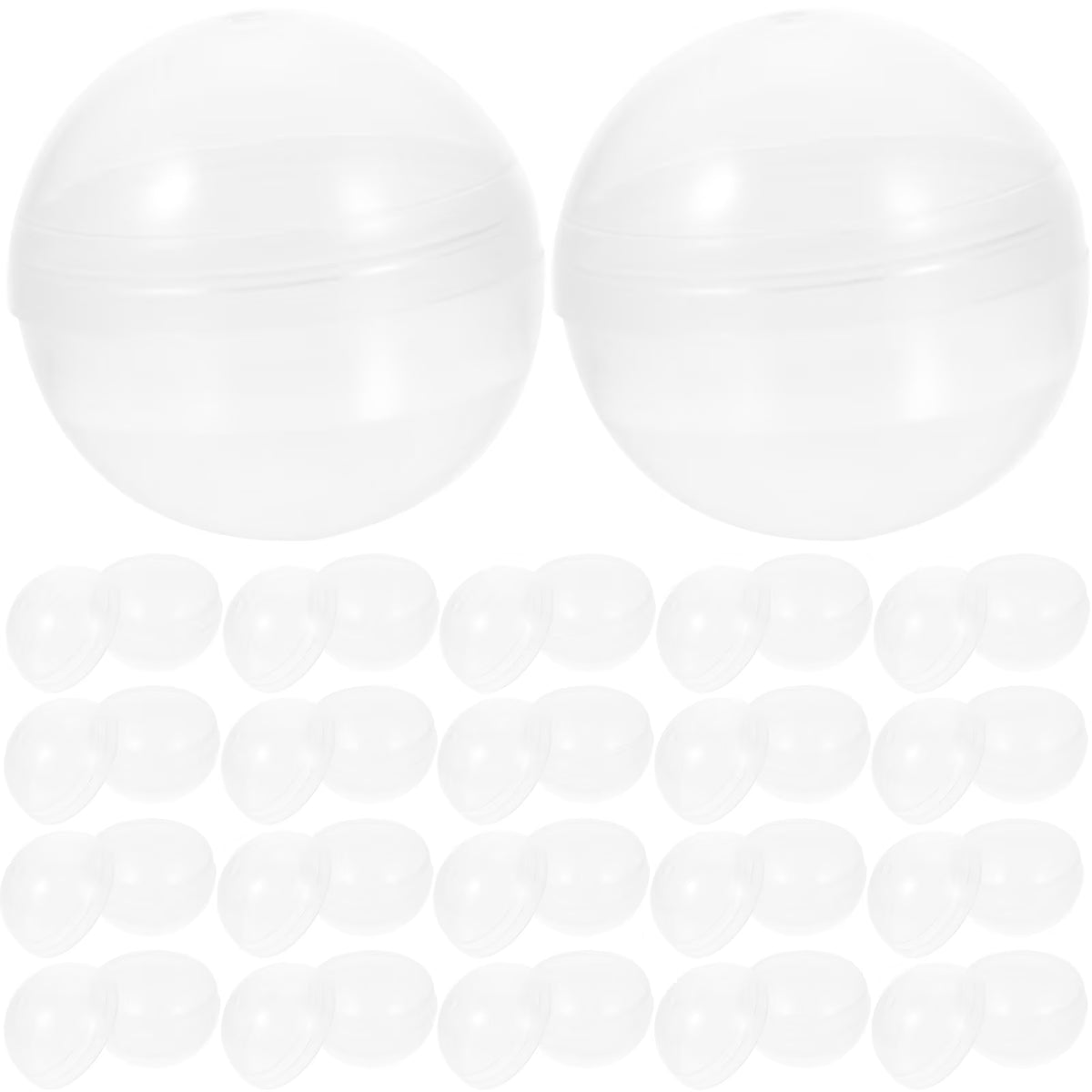 100pcs Clear Plastic Fillable Balls Z686396
