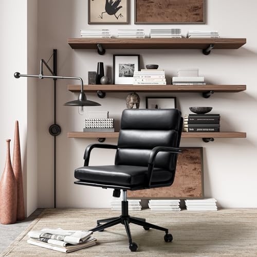 Faux Leather Office Chair with Wheels U93360