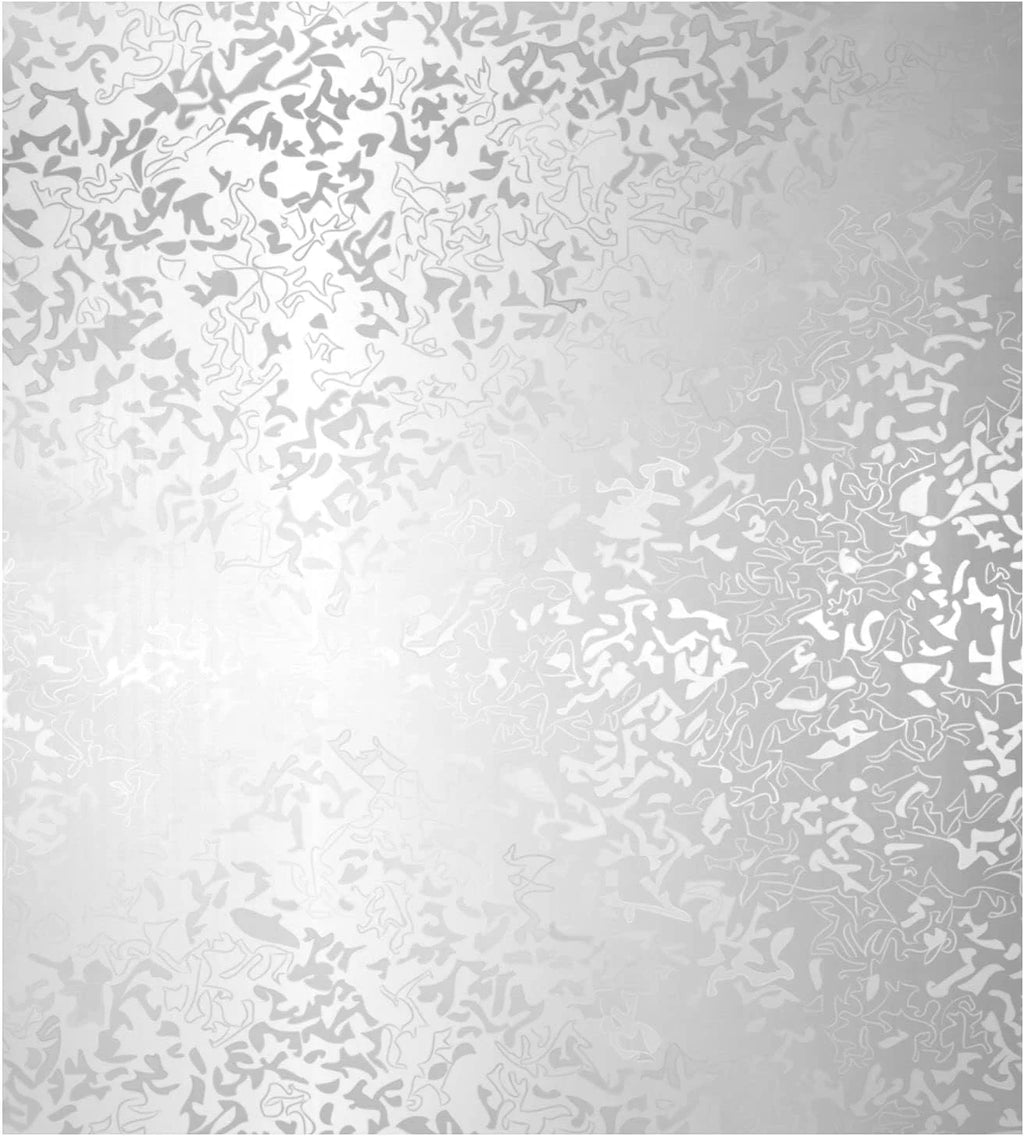 Silver Flowers Pattern Dishwasher Stickers 23in W x 26in H V3387