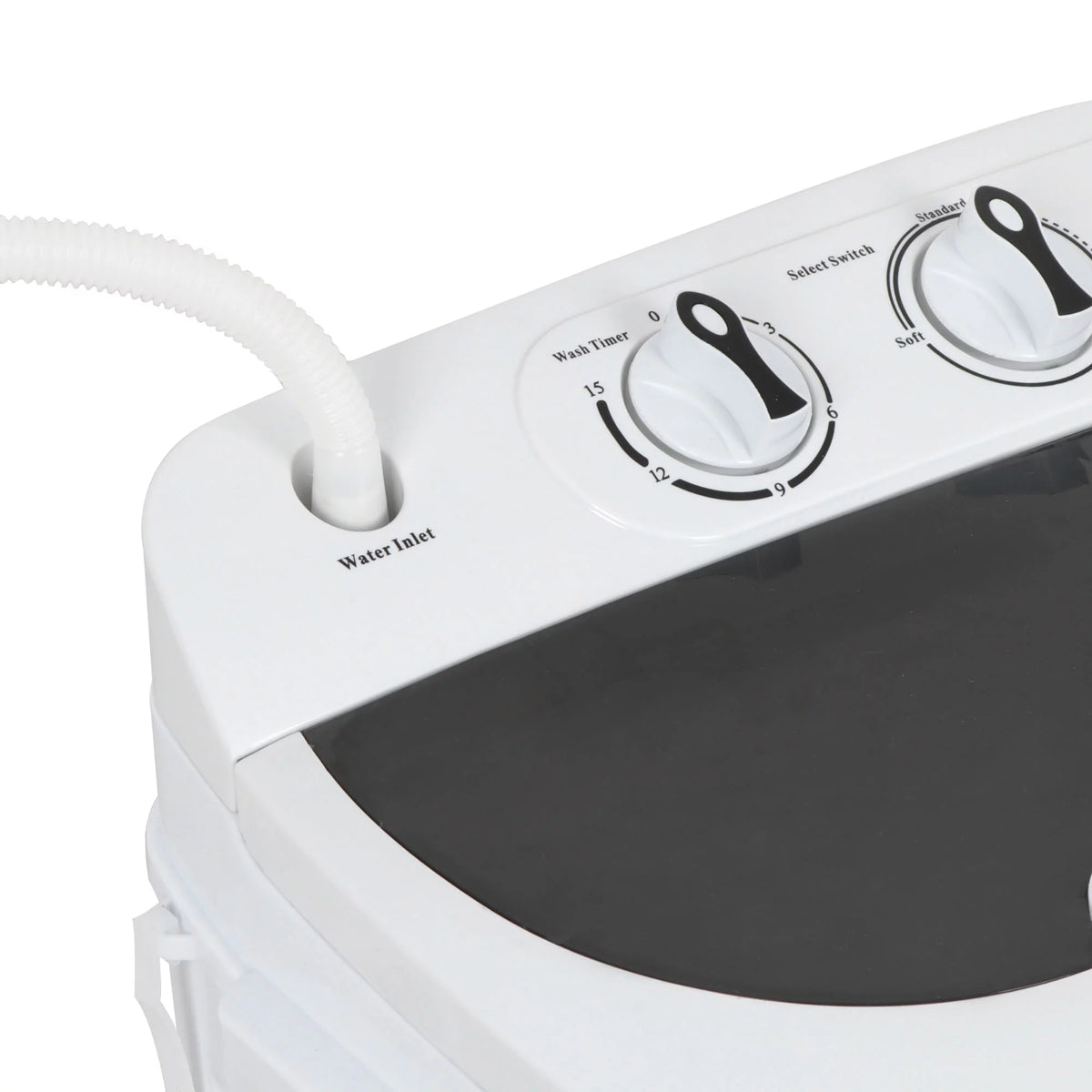 Twin Tub Portable Compact Wash Machine 13lbs Semi-Automatic White X88047