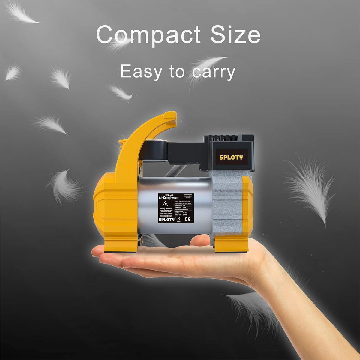 12V DC 140W Portable Tire Inflator with LED Light A154557