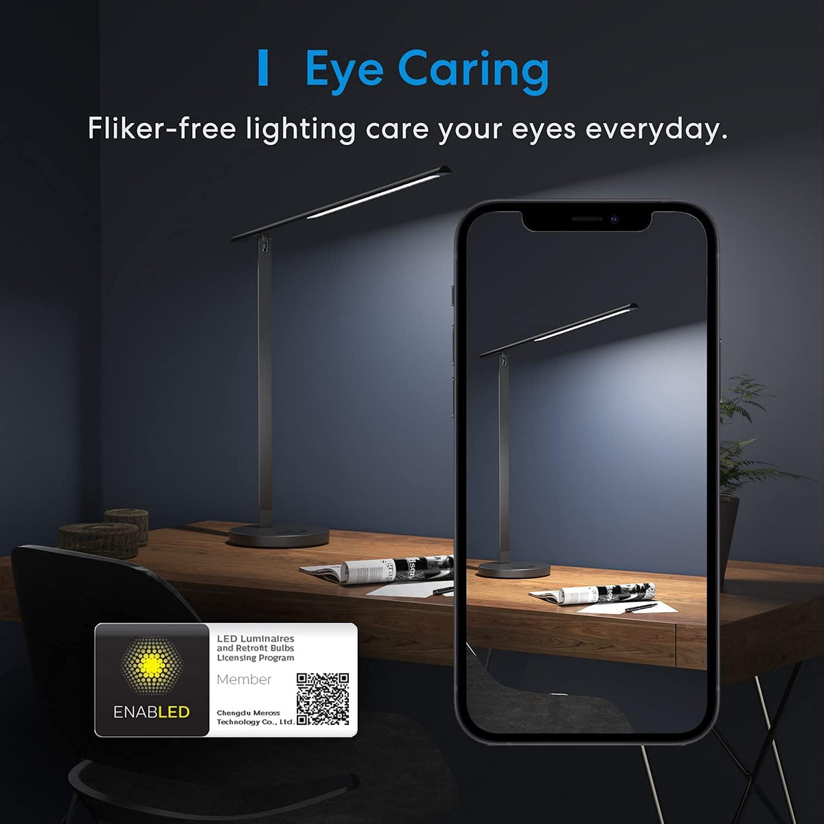Smart LED Desk Lamp with Tunable White and Remote Control A32034