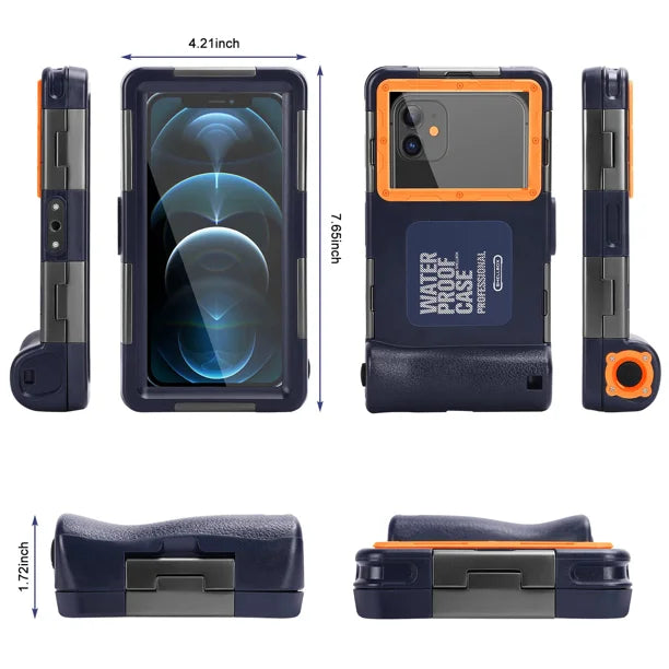Waterproof Protective Case for Phones Up to 6.9 Inch with Lanyard H903377
