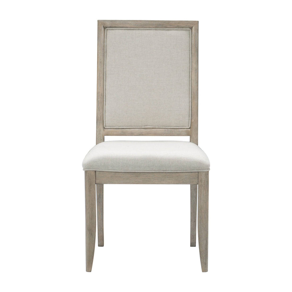 Gray and Brown Wooden Side Chair Set of 2 P53930