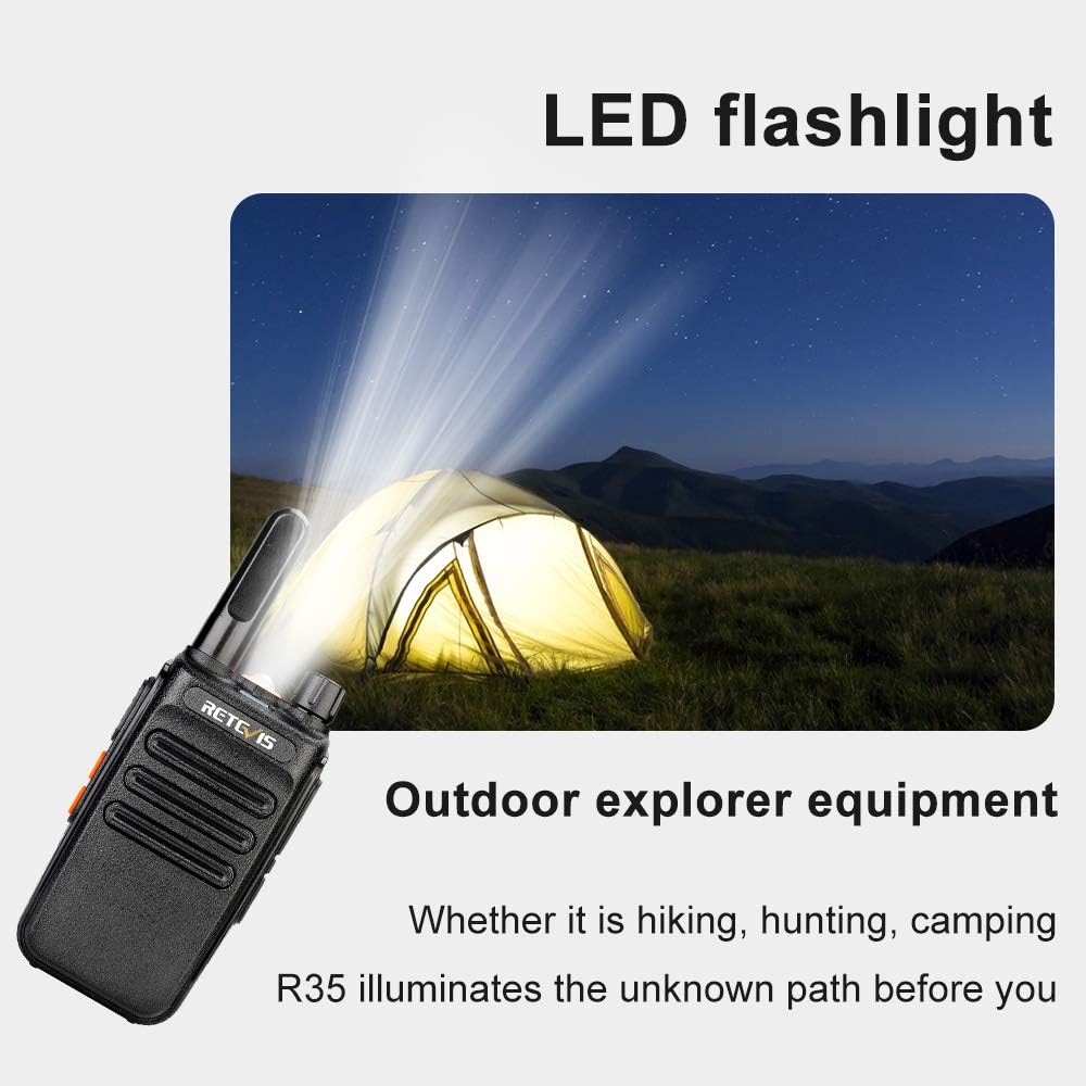 Walkie Talkie 6 Pack, Two Way Radios with Flashlight Z7508