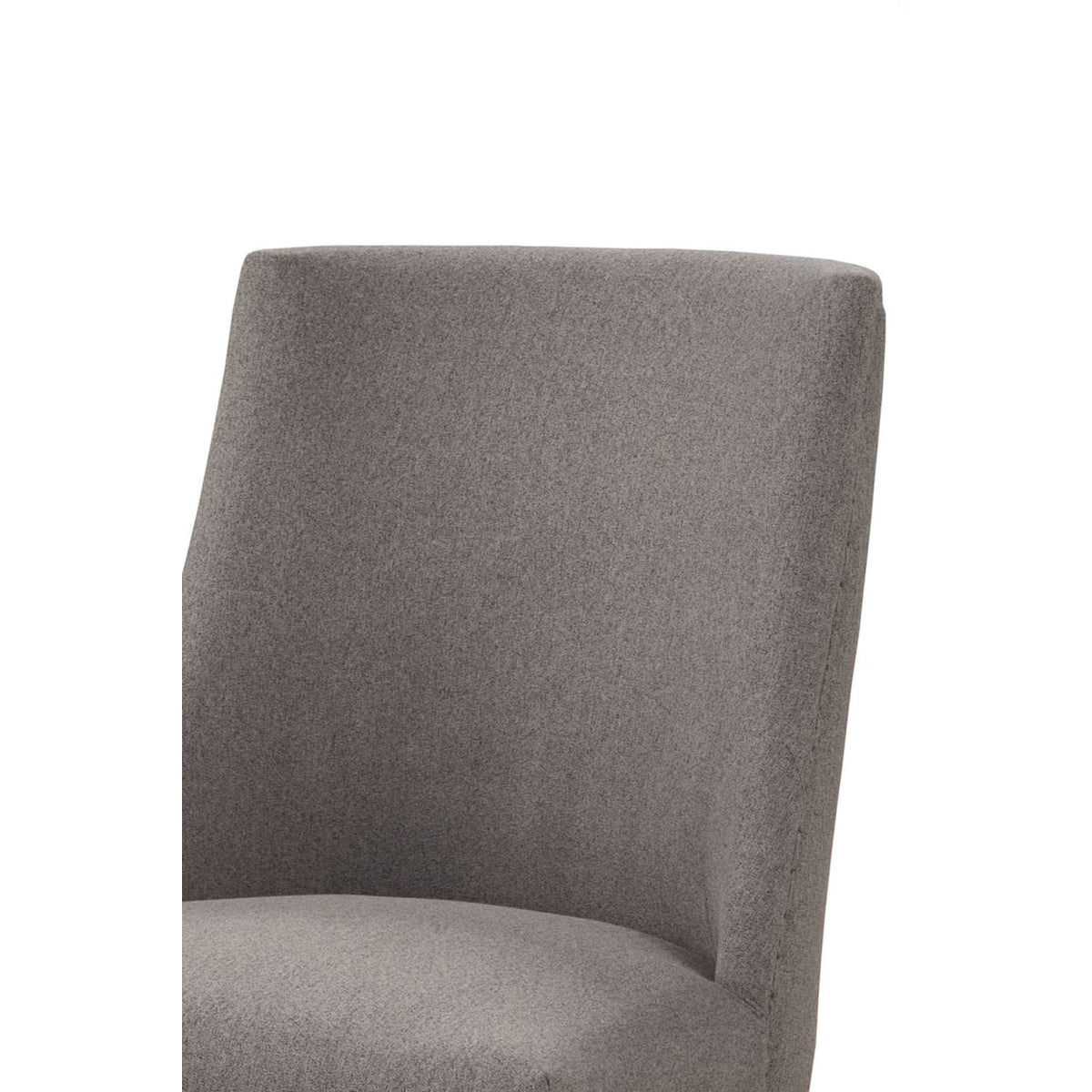 Fabric Upholstered Wooden Side Chairs Set of Two Gray and Brown X105490