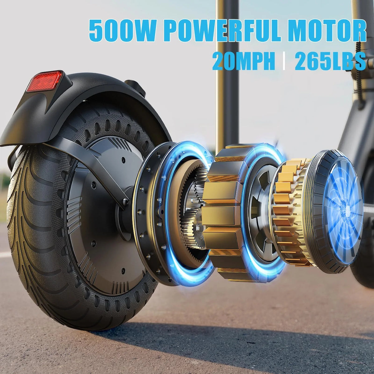 Electric Scooter Foldable 25 Miles Range 20 mph Silver Z857