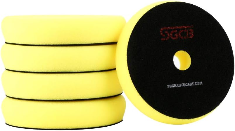 5" Foam Polishing Sponge Pad Pack of 5, Hook & Loop Finishing Buffing Grinding Foam Disc Pad D95883
