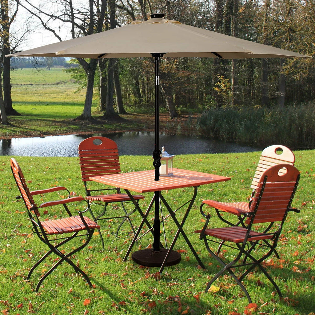 9FT Solar LED Patio Umbrella M3621