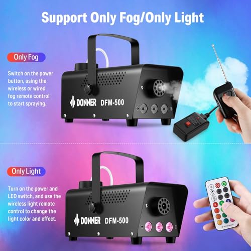 500W 2000CFM Fog Machine with RGB LED Light B519