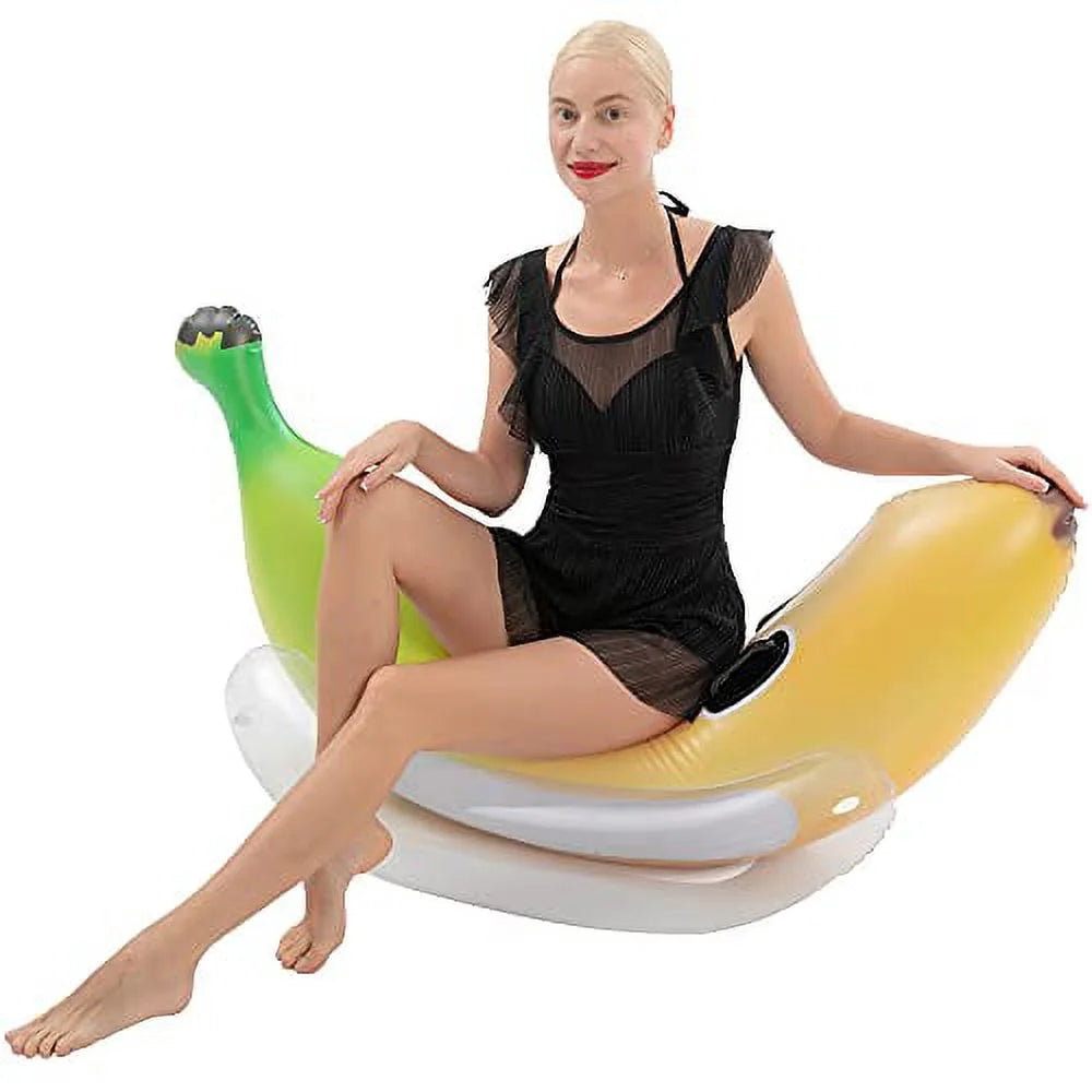 Inflatable Banana Pool Float Raft Lounge Z6225