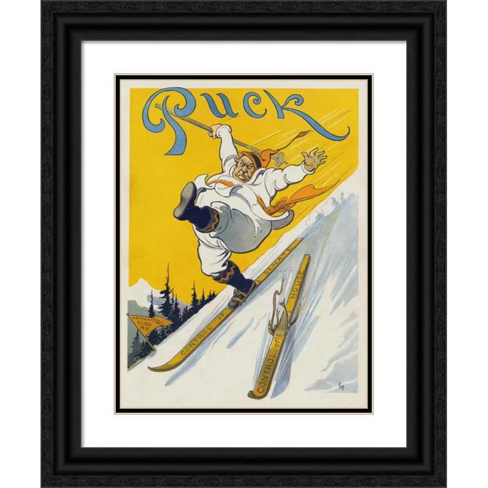 Black Ornate Wood Framed Double Matted Museum Art Print N806