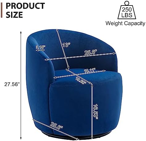 Chocolate Velvet Swivel Barrel Chair O566