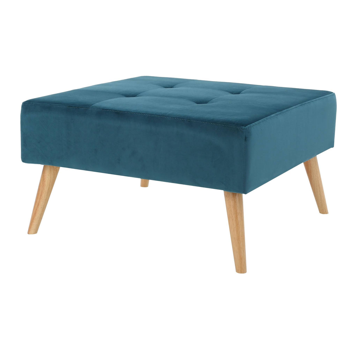Teal Velvet Ottoman K267