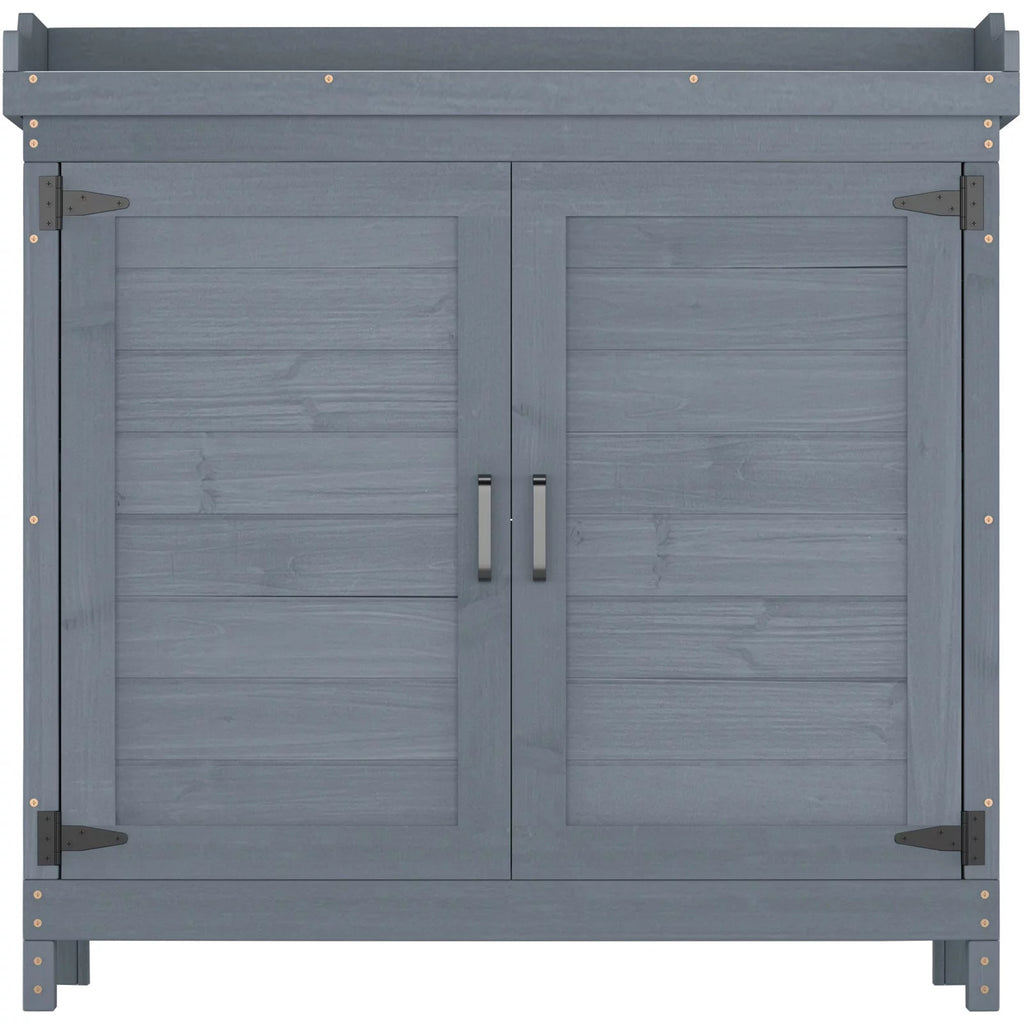 Wooden Potting Bench Storage Box O7775