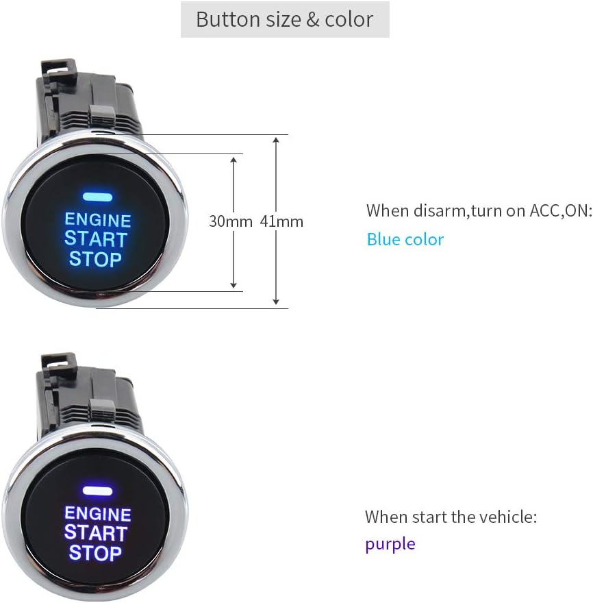 Smart Key PKE Car Alarm System Passive Keyless Entry Auto Start Engine Start Stop Button Touch Password Keypad J957543
