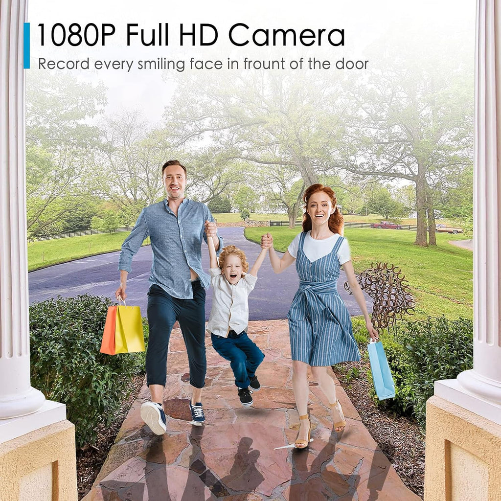 2 Pack Video Doorbell Camera with Chime P1037