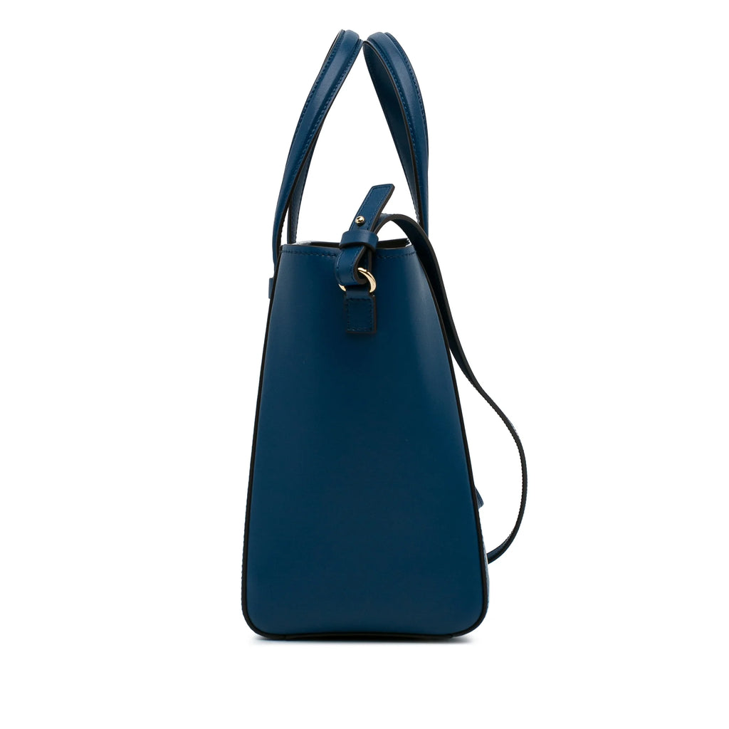 Blue Calf Leather Satchel D208