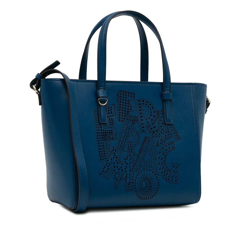 Blue Calf Leather Satchel D208